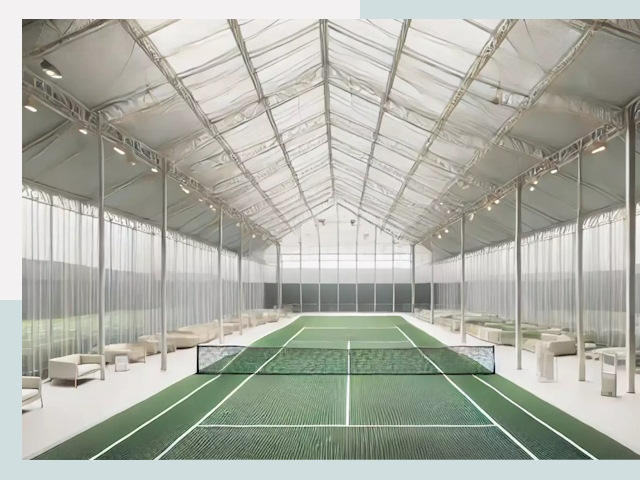 Строительство теннисных кортов в Курчатове