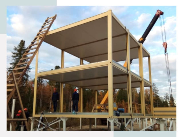 Строительство модульных здания Курчатов