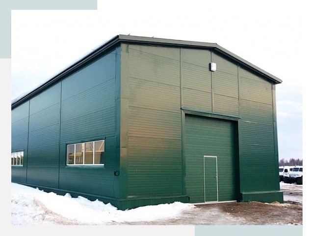 Двускатные ангары в Курчатове