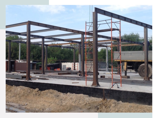 Фундамент для ангаров в Курчатове