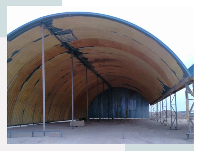 Реконструкция ангаров в Курчатове